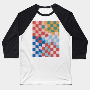 Groovy Waves and Squares - Colorful II Baseball T-Shirt